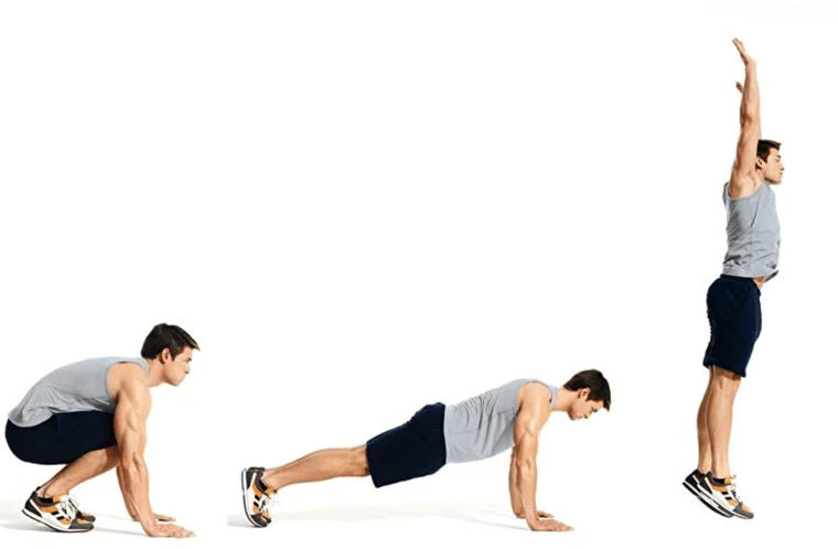 Man doing a burpee