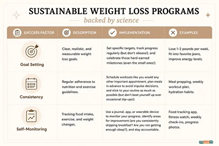 Infographic: sustainable weight loss programs backed by science