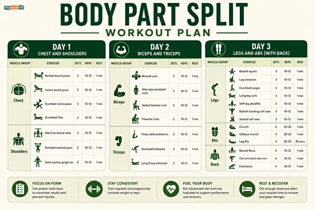 3 day workout split