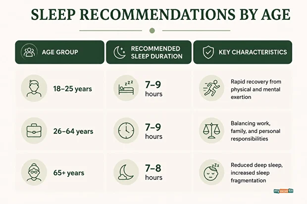 Infographic: sleep recommendations by age