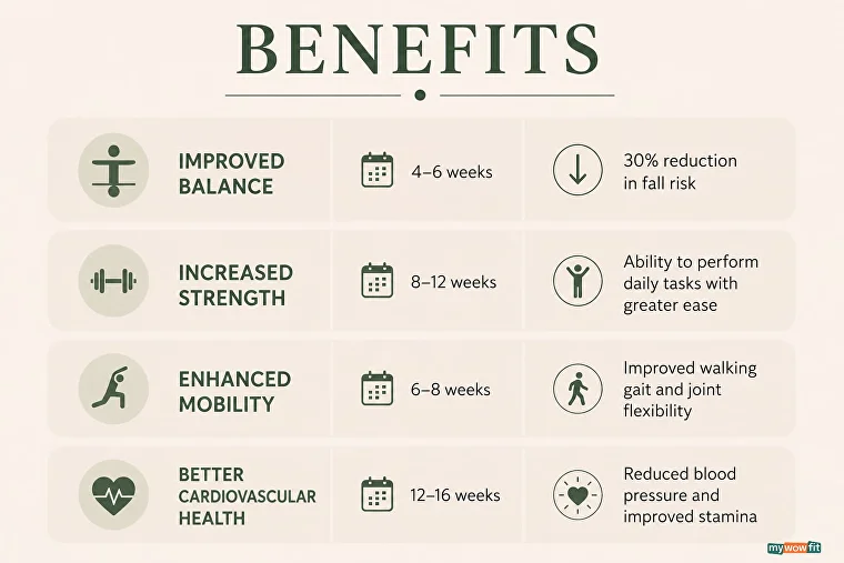 Infographic: benefits of training after 50