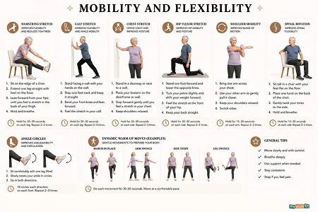 Infographic: mobility and flexibility exercises