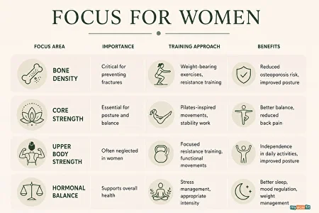 Infographic: training focus for women over 50