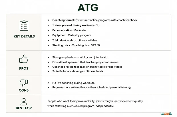 ATG key details and pros and cons